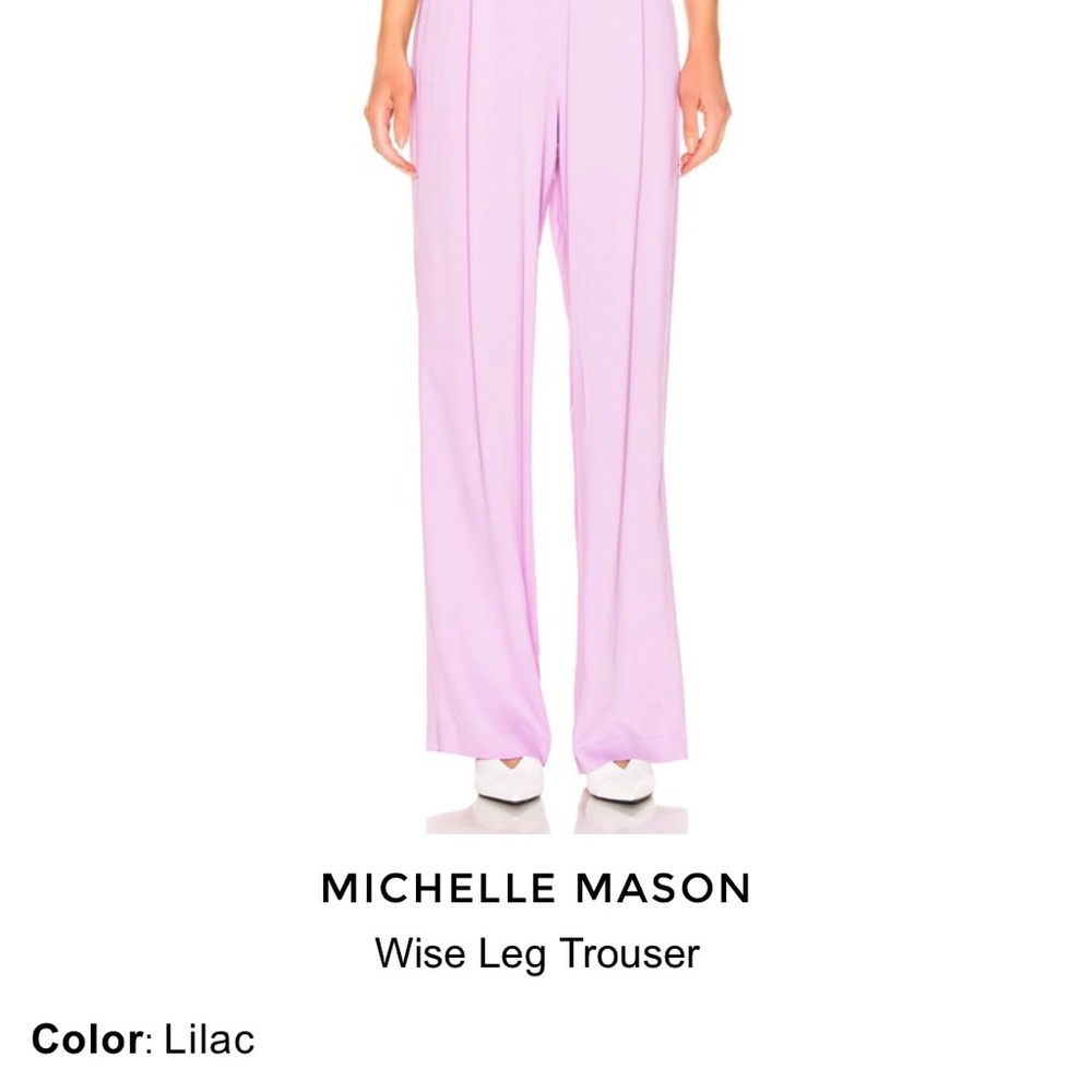 ISO Michelle Mason wide leg pant in lilac size 6